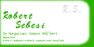 robert sebesi business card